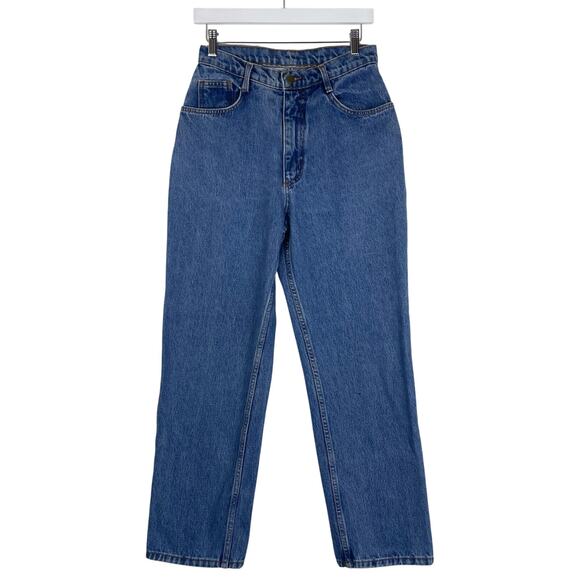 Vintage Made in USA High Rise Mom Jeans Straight Leg Dark Wash Size 30/28